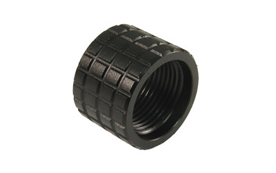 Black threaded plastic pipe coupling