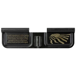 Gun part with American flag and Second Amendment text