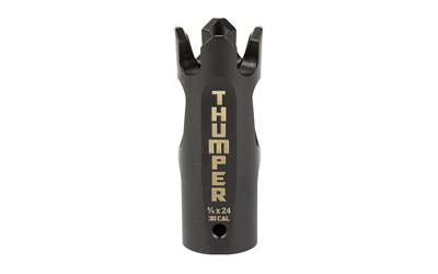 Black THUMPER 12-gauge muzzle brake attachment