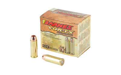 Barnes VOR-TX ammunition box and two cartridges
