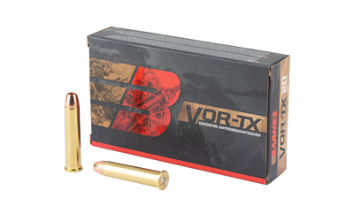 VOR-TX ammunition box with two rifle cartridges