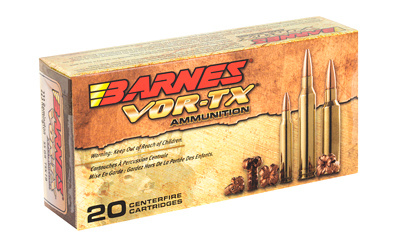 Barnes VOR-TX ammunition box with bullets illustration