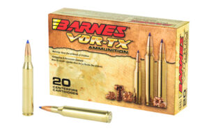 Box of Barnes VOR-TX rifle ammunition cartridges