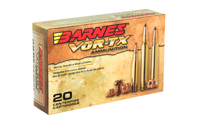 Barnes VOR-TX ammunition box with rifle cartridges