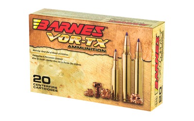 Barnes VOR-TX ammunition box with rifle cartridges