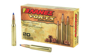 Barnes VOR-TX ammunition box and rifle cartridges