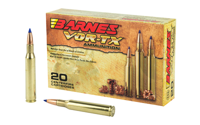 Barnes VOR-TX ammunition box and rifle cartridges