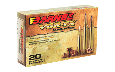 Barnes VOR-TX ammunition box with rifle cartridges