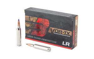 Browning VOR-TX LR ammunition box and cartridges