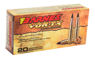 Box of Barnes VOR-TX rifle ammunition cartridges