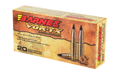 Box of Barnes VOR-TX rifle ammunition
