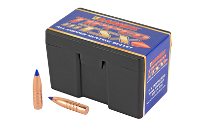 Box of rifle ammunition with two cartridges