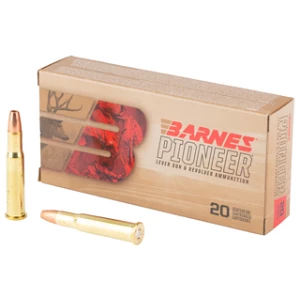 Barnes Pioneer ammunition box with bullets