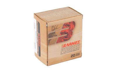 Barnes Pioneer ammunition box, 20 rounds.