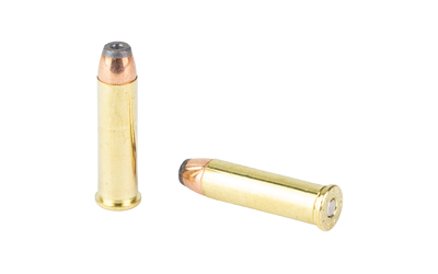 Two bullet cartridges on white background
