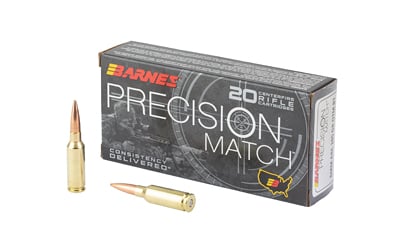 Barnes Precision Match OTM Rifle Ammunition 6mm ARC 105gr OTM 2675 fps 20/ct