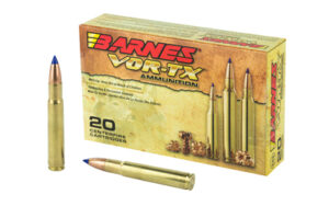Barnes VOR-TX ammunition box and cartridges display
