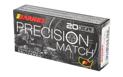 Barnes Precision Match 20-round rifle ammunition box