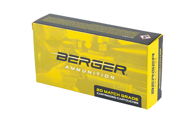 Berger Ammunition 20 Match Grade cartridge box