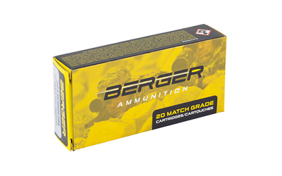 Berger Ammunition 20 match grade cartridges box