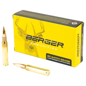 Berger Elite Hunter Rifle Ammunition .30-06 Sprg 168gr HPBT 2850 fps 20/ct