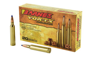Barnes VOR-TX ammunition box and rifle cartridges