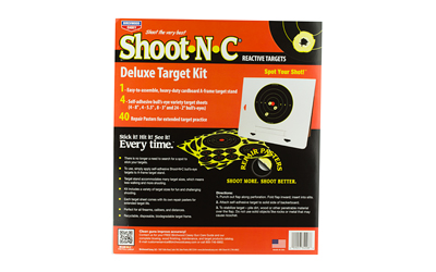 Shoot-N-C target kit packaging with targets visible.
