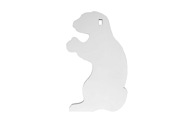 Silhouette of a sitting squirrel cutout.