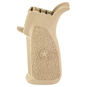 Beige rifle grip with textured star design