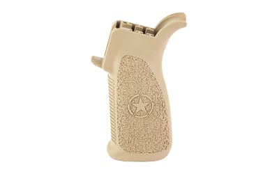 Beige rifle grip with textured star design