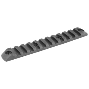 Black Picatinny rail for firearm mounting accessories
