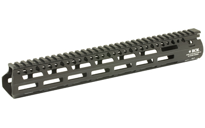 Black rifle handguard with Picatinny top rail