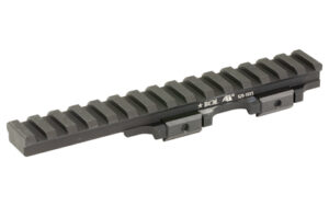 Black Picatinny rail scope mount for rifle