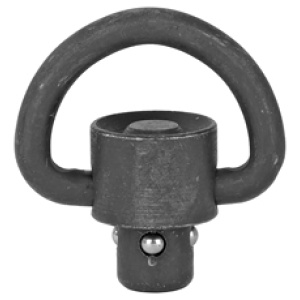 Black industrial lifting ring for heavy equipment