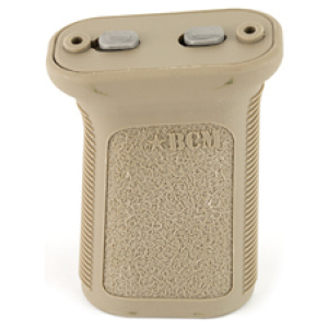 Tan tactical vertical grip for rifles.