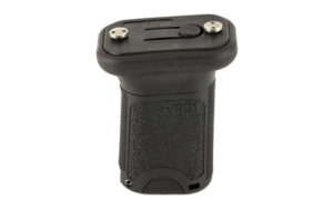 Black camera battery grip with mounting plate