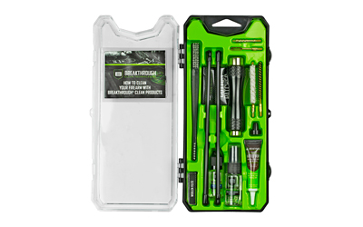 Green precision screwdriver tool kit in plastic case