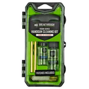 Handgun cleaning kit with patches included