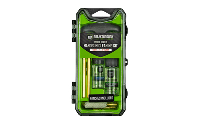 Handgun cleaning kit with patches included