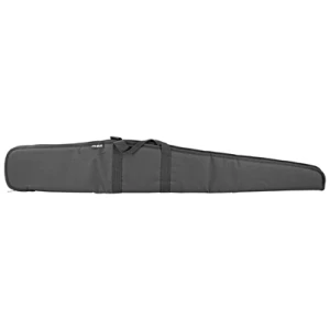 Black rifle case with handles and zipper closure.