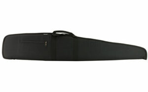 Black soft rifle case with zipper and handle