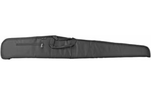 Black soft rifle case with zipper and handle