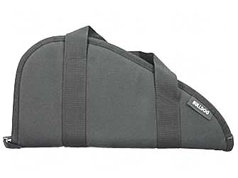BULLDOG PISTOL CASE 15" BLACK - ACCESSORY POCKET & CARRY STRAP