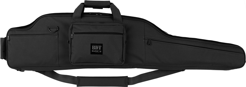 Black soft rifle case with shoulder strap