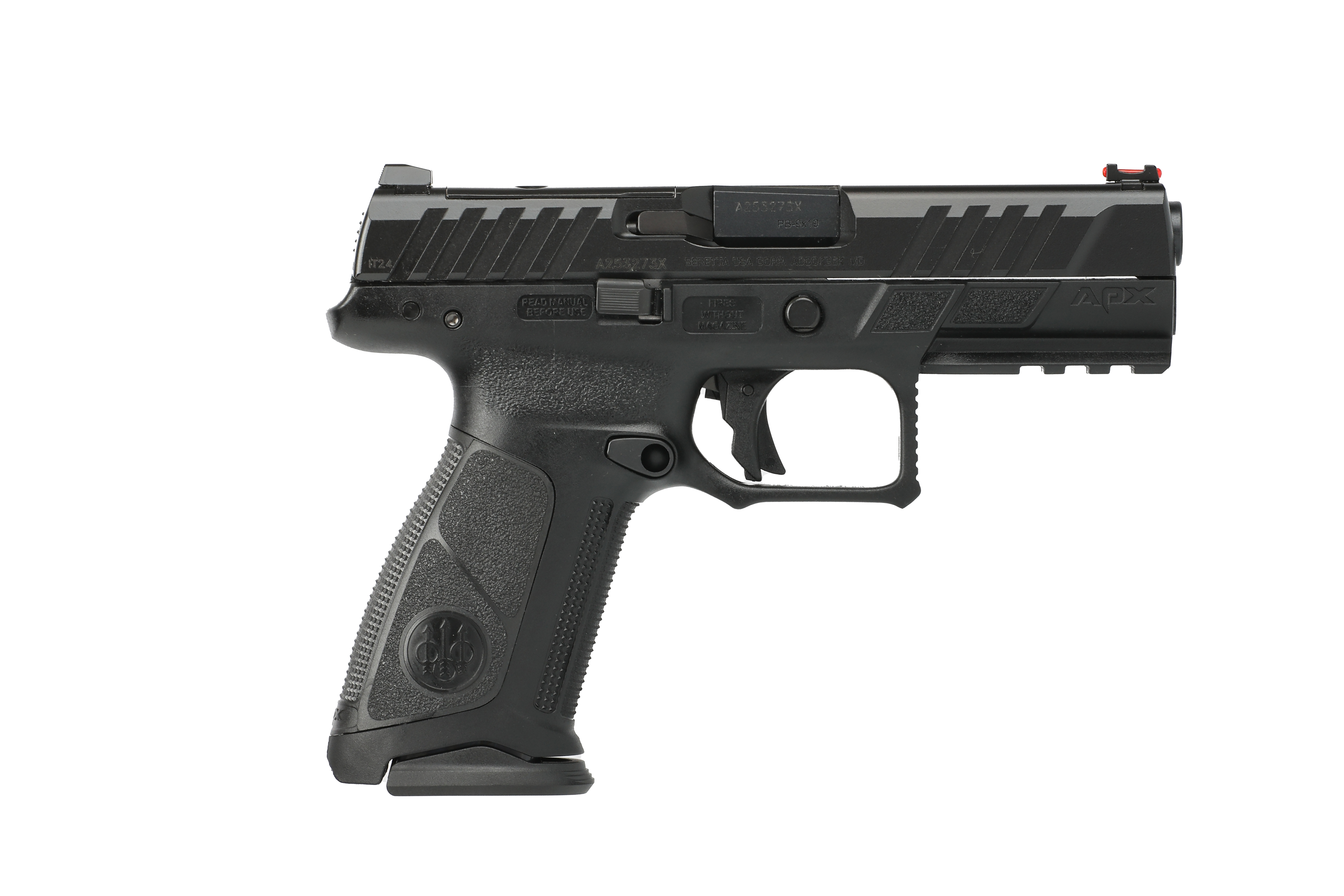 BERETTA APX A1 RDO 9MM 4.25" - 10RD BLACK FIBER OPTIC