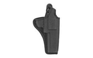 Black nylon handgun holster with belt loop
