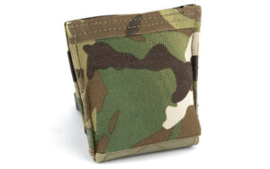 Camouflage fabric slim wallet on white background