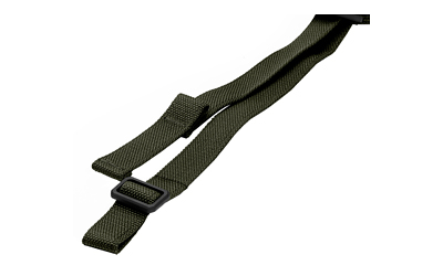 Green adjustable webbing strap with plastic buckle