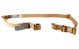 Tan tactical belt with buckle and adjustments