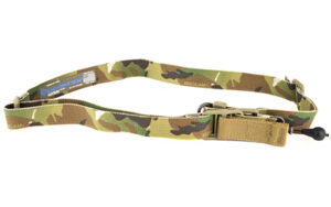 Adjustable camouflage rifle sling with buckle